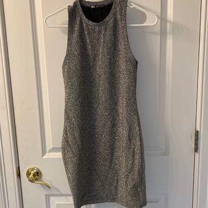 NWT silver glitter zara mini dress